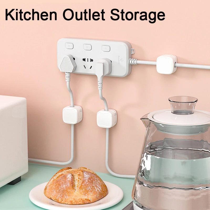 Clip magnético para cables, organizador de cables ajustable debajo del escritorio, soporte para cables y sujetacables.