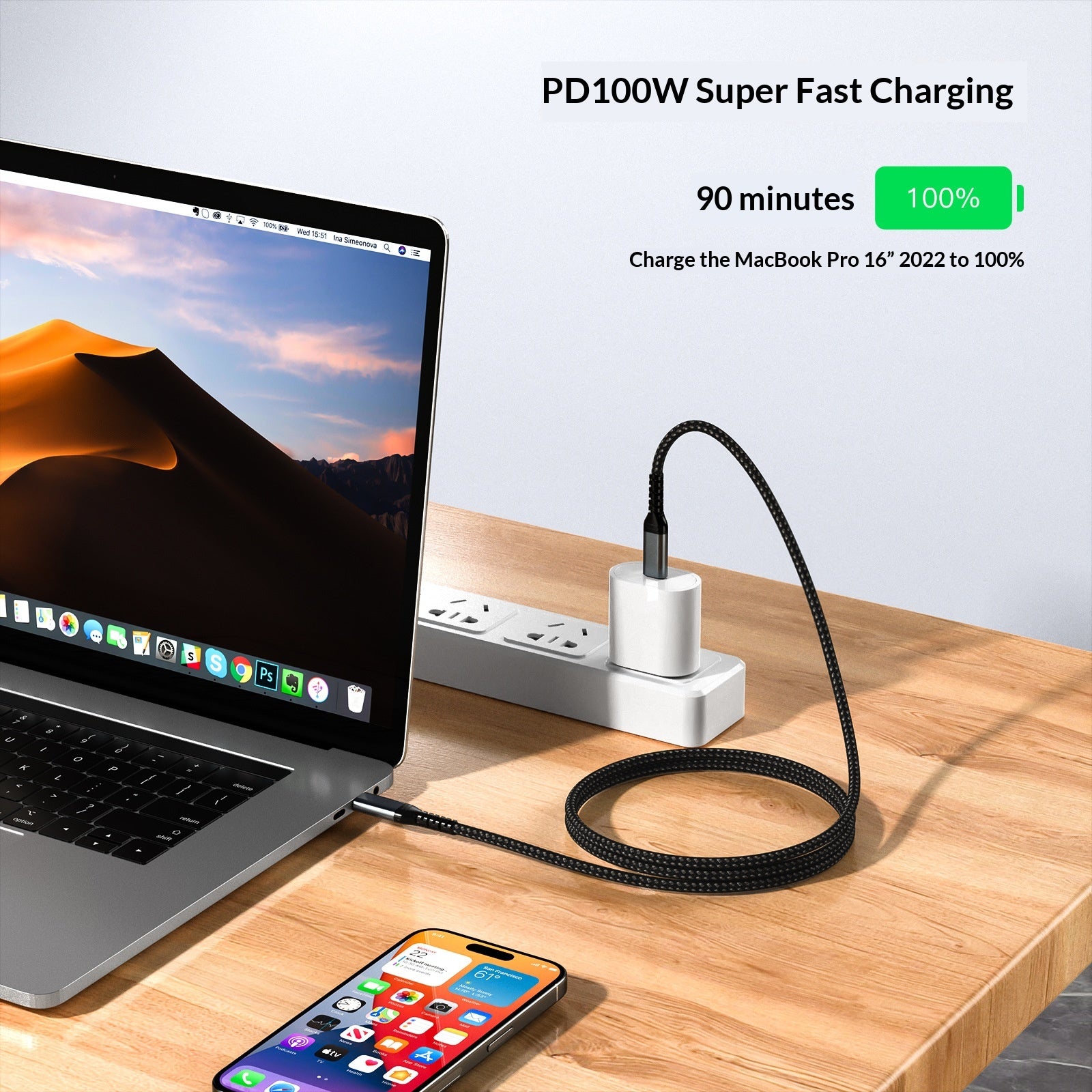 Dual USB-C Data Transfer Cable