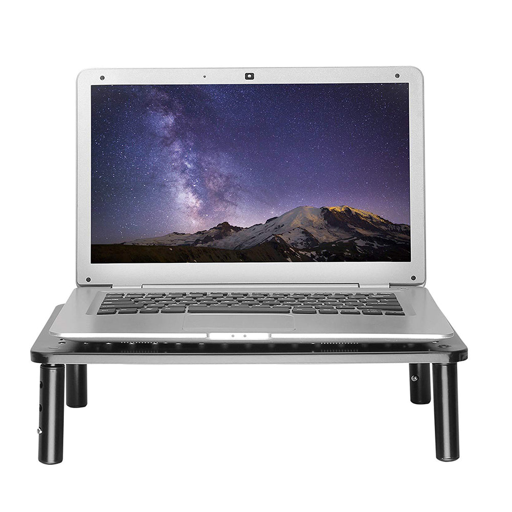 Mesa de computadora con altura elevada, estante de refrigeración para computadora portátil