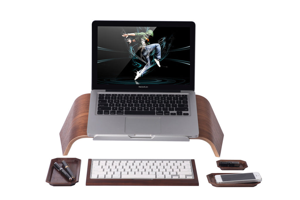 Soporte de madera inclinable para portátil Macbook