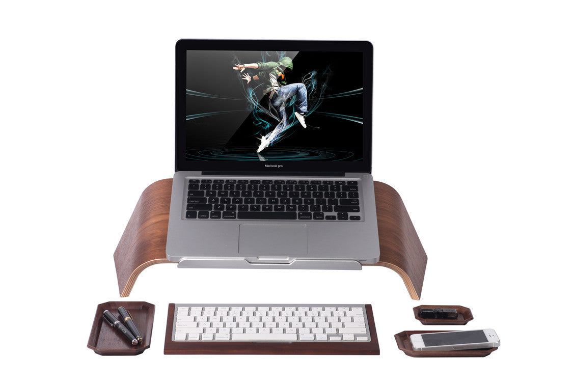 Soporte de madera inclinable para portátil Macbook