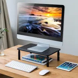 Mesa de computadora con altura elevada, estante de refrigeración para computadora portátil