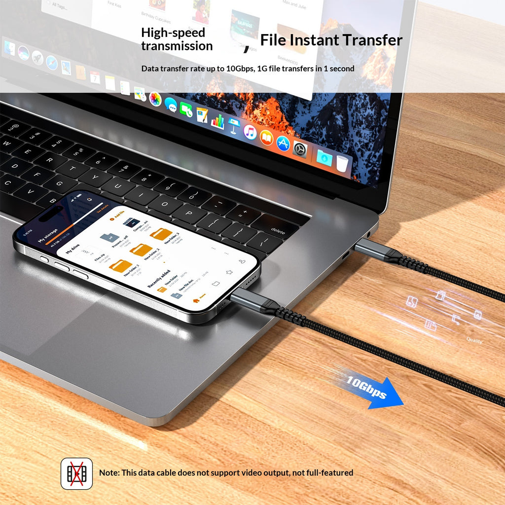 Dual USB-C Data Transfer Cable