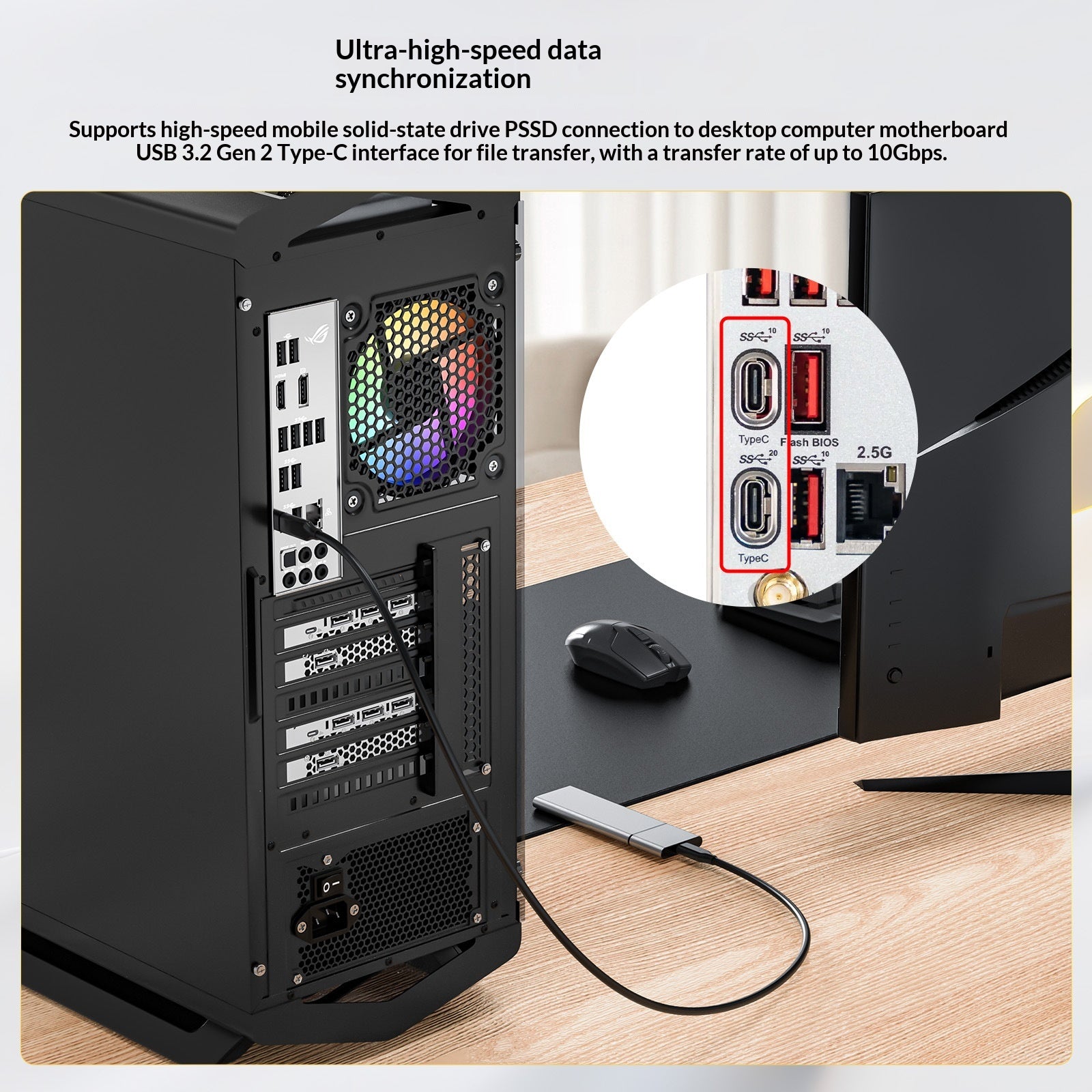 Dual USB-C Data Transfer Cable